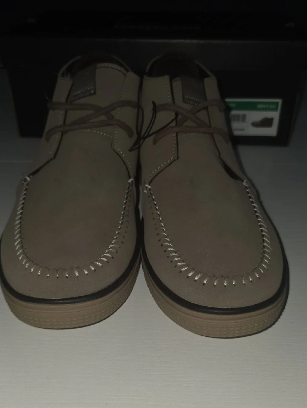 Kenneth Cole Men's Taupe Suede Chukka Moc Toe Boots